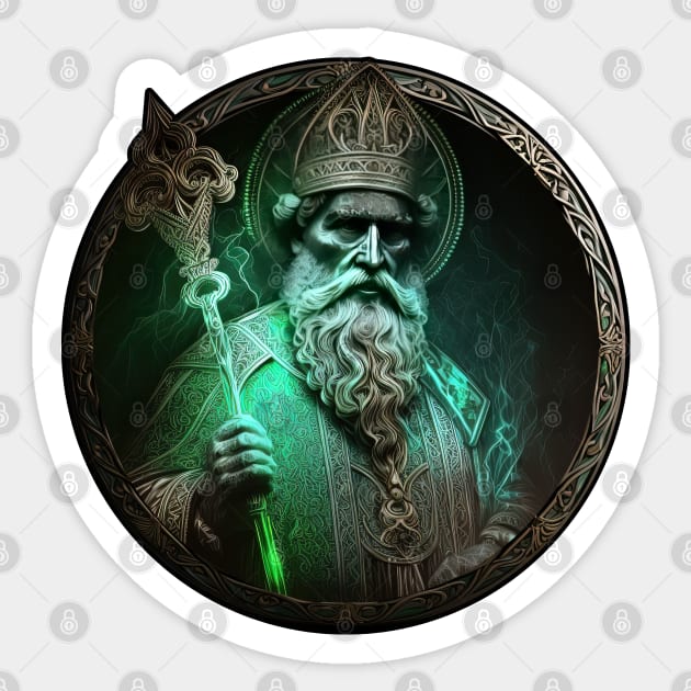 Saint Patrick for Saint Patrick's Day Sticker by MaxDeSanje 